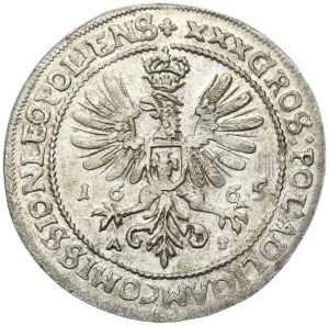 PROBE, John II Casimir, 30 Groschen Krakau 1665 AT - GREAT RARE