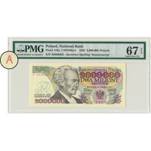 2 zloty 1992 - A - Constitutional - PMG 67 EPQ