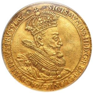 Sigismund III Vasa, Donative 5 ducats Danzig 1614 - PCGS AU DETAIL