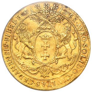 Sigismund III Vasa, Donative 5 ducats Danzig 1614 - PCGS AU DETAIL
