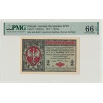 2 marks 1916 - General - A - PMG 66 EPQ.