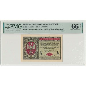 1/2 marki 1916 - Generał - B - PMG 66 EPQ