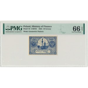 10 Pfennige 1924 - PMG 66 EPQ - AUSGEZEICHNETE PRÄSENTATION