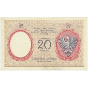 20 zlotys 1919 - A.15 - PRINTING SPRINGS