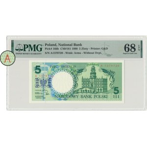 5 zlotys 1990 - A - PMG 68 EPQ