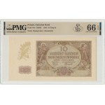 10 złotych 1940 - PMG 66 EPQ - bez serii - z innym znakiem wodnym - DUŻA RZADKOŚĆ