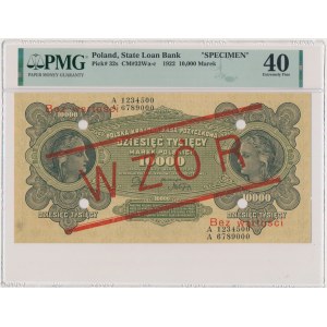 10 000 marks 1922 - MODÈLE - A1234500/A678900 - PMG 40