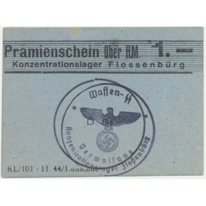 Flossenburg, 1 marka (1944) - niebieska