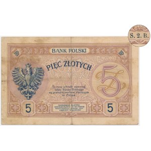 5 Gold 1919 - S.2.B. - seltene einstellige Sorte