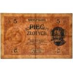 5 Gold 1919 - S.2.B. - seltene einstellige Sorte
