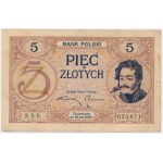 5 Gold 1919 - S.2.B. - seltene einstellige Sorte