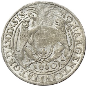 John II Casimir, 1/4 Thaler Danzig 1660 DL