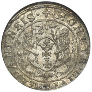 Sigismund III Vasa, 1/4 Thaler Danzig 1623 - PR• - NGC AU55