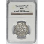 Sigismund III Vasa, 1/4 Thaler Danzig 1617 - PRVS:+ - NGC MS61