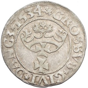 Sigismund I the Old, Groschen Danzig 1534 - PR