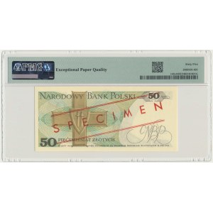 50 złotych 1988 - WZÓR - GB 0000000 - No.0732 - PMG 65 EPQ