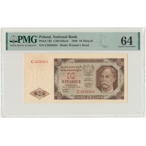 10 złotych 1948 - C - PMG 64
