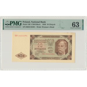 10 oro 1948 - BD - PMG 63