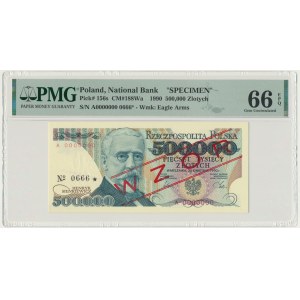 500,000 gold 1990 - MODEL - A 0000000 - No.0666 - PMG 66 EPQ.