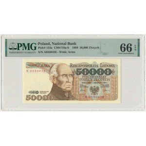 50.000 zl 1989 - A - PMG 66 EPQ - erste Serie