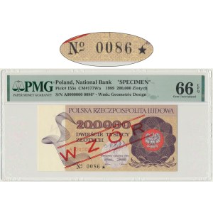 200.000 złotych 1989 - WZÓR - A 0000000 - No.0086 - PMG 66 EPQ
