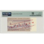 200.000 złotych 1989 - WZÓR - A 0000000 - No.0086 - PMG 66 EPQ