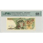 50 złotych 1975 - WZÓR - A 0000000 - No.1734 - PMG 68 EPQ