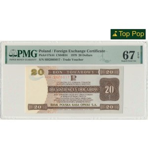 Pewex, $20 1979 - HH - PMG 67 EPQ