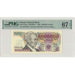 2 zloty 1992 - A - Constitutional - PMG 67 EPQ