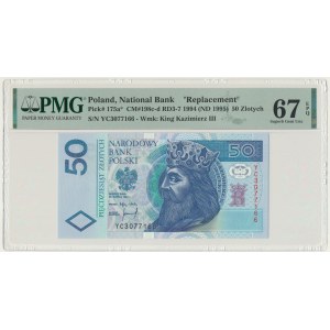 50 zloty 1994 - YC - PMG 67 EPQ - replacement series