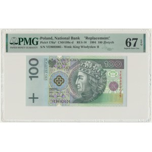 100 zlotych 1994 - YE - PMG 67 EPQ - replacement series