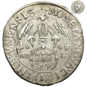 John II Casimir, 1/4 Thaler 1666 HDL - VERY RARE