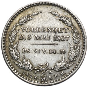 Germany, Kingdom of Saxony, Friedrich Augustus I, 1/6 Thaler posthumous Dresden 1827 S