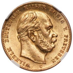 Deutschland, Königreich Preußen, Wilhelm I., 10 Mark Frankfurt 1872 C - NGC AU58