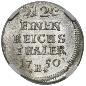 Silesia, Prussian rule, Friedrich II, 1/12 Thaler Breslau 1750 B - NGC MS63