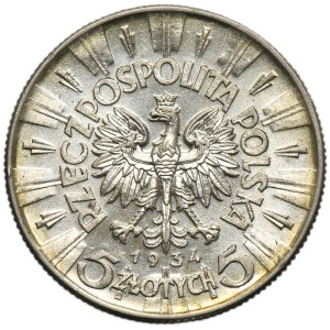 Pilsudski, 5 zlotys 1934
