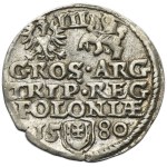 Stefan Batory, Trojak Olkusz 1580 - Jastrzębiec erb - RARE