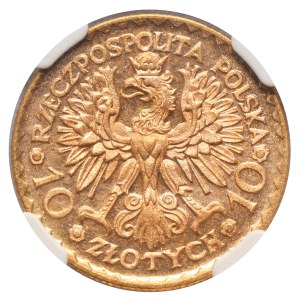 10 zlotych 1925 Chrobry - NGC MS64