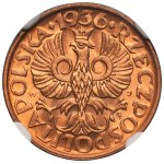 2 haléře 1936 - NGC MS68 RD