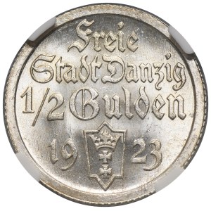 Free City of Danzig, 1/2 gulden 1923 - NGC MS64+