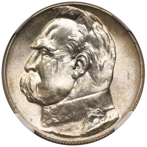 Pilsudski, 5 zlotys 1936 - NGC MS65
