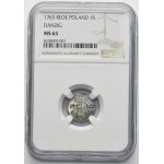 Augustus III of Poland, Schilling Danzig 1763 REOE - NGC MS65