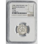 Ladislaus II Jagiello, 1/2 Groschen Krakau - without marks - NGC MS64