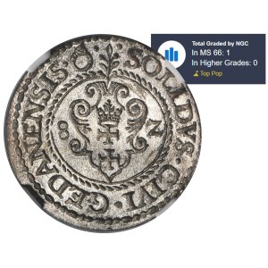 Stefan Batory, Szeląg Gdansk 1582 - NGC MS66 - UNIKÁTNE