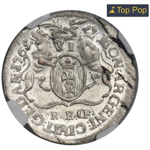 Poniatowski, 6 Groschen Danzig 1765 REOE - NGC MS62