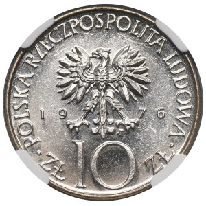 10 Gold 1976 Adam Mickiewicz - NGC MS66 DE - wie eine Spiegelreflexkamera