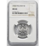 5 Gold 1958 FISHER - BALWANEK - NGC MS66 - mit SLR-Effekt - DISCOVERY