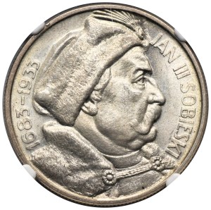 Sobieski, 10 złotych 1933 - NGC MS65