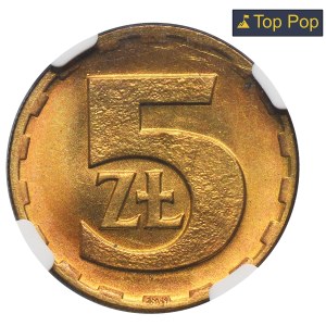 5 zlotys 1976 - NGC MS67