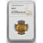 5 zlotys 1976 - NGC MS67